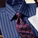 Navy Ground Stripe Dress Shirt