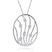 10K White Gold 0.12ctw. Diamond Oval Pendant 17