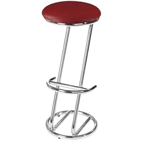 Click here to buy Milano Backless Bar Stool Swivel Red chrome by Home Decorators Collection.