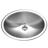 Houzer CH-1800-1 Opus 15-1/2-by-11-3/8-Inch Oval Undermount Stainless Steel Lavatory Bowl