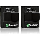 Smatree&reg; High Capacity Li-Polymer Battery (2-Pack) 1290mAH for GoPro HD HERO3/3+ and GoPro AHDBT-201/AHDBT-301/AHDBT-302