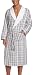 Apparel : Nautica Men's Easy-Care Woven Boom Plaid Terry Lined Shawl Collar Robe
