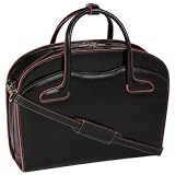 McKlein Barrington Italian Leather Ladies' Briefcase - Black
