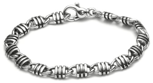 Sterling Silver Men's Stratus Curb Link Bracelet by Zina, 8