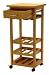 Kitchen & Housewares : Winsome Wood Wine Cart with Drawer, Light Oak