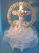 Cross with Child Gold Accent Communion Christening Cake Top Centerpiece