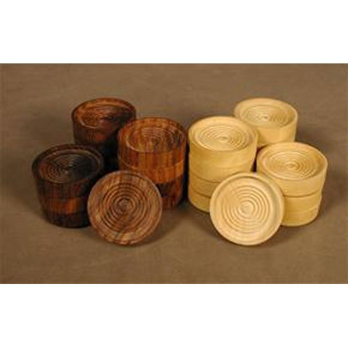 Worldwise Imports Sheesham/Boxwood 1.5in Checkers Pieces (24)