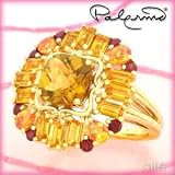 18K 4.35 CTW Cognac Quartz, Citrine & Garnet Ring Palermo