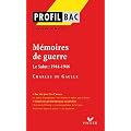 Profil Bac M�moires de guerre