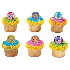 LITTLEST PET SHOP CAKE/ CUPCAKE RINGS PARTY FAVORS