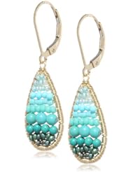 Dana Kellin Darling Blue Freshwater Pearl, Jade and Turquois Teardrop Earrings