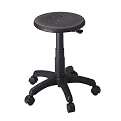Adjustable Office Stool with Casters- Black