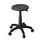 Adjustable Office Stool with Casters- Black
