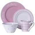 Soft Country Scroll 16-pc. Dinnerware Set - Pink