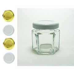 Cap+Cro - 30 St�ck Sechseckgl�ser 47 ml, Deckelfarbe: gold