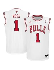 Sports: Derrick Rose Chicago Bulls #1 NBA White Toddler Size Jersey (Toddler Size 4T) - Adidas