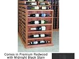 Wine Cellar Innovations Designer Series Collection Premium Redwood with Midnight Black Stain Vertical Display Cabinet 34x25x6-in.