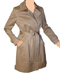 Coach Khaki Sateen Trench Coat Womens Medium S3254
