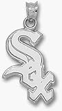 Chicago White Sox Polished Sox 3/4 Pendant - Sterling Silver Jewelry