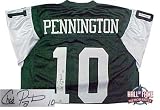 Chad Pennington Autographed/Hand Signed New York Jets Reebok Green Jersey