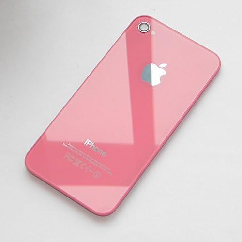 New Replacement Rear Glass Back Cover Battery Door For iphone 4 4G A1332 (Pink) + 1 Screw Driver, 2 Pentalobe Screws