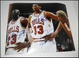 Chicago Bulls Jordan Pippen And Rodman Autographed/Hand Signed Photo