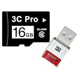 3C Pro 16GB 16G microSD microSDHC Memory Card Class 6 with USB Card Reader  ....