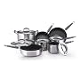 KitchenAid Gourmet Essentials Stainless Steel 12-Piece Nonstick Cookware Set