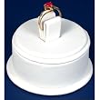 White Leather Ring Stand Jewelry Showcase Display 2.5"