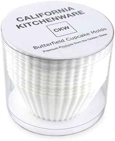 California Kitchenware Butterfield Silicone Cupcake Molds White (Set of 12)