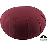 Zafu Round Kapok-filled Meditation Cushion: 100% Organic Cotton Cushion Cover