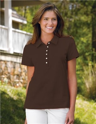 Premium Quality Ladies 100% Cotton Attraction Sport Golf Shirt – Brown