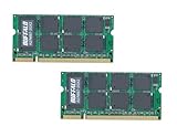 BUFFALO DDR2 667MHz SDRAM(PC2-5300) 200Pin S.O.DIMM 2GB 2g A2/N667-2GX2