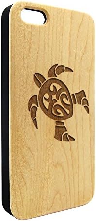 Tribal Sea Turtle Tortoise Animal Real Maple Wood Snap-On Cover Hard Case for iPhone 6 Plus