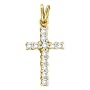 10K Yellow Gold 1/4 ct. Diamond Cross Pendant with Chain