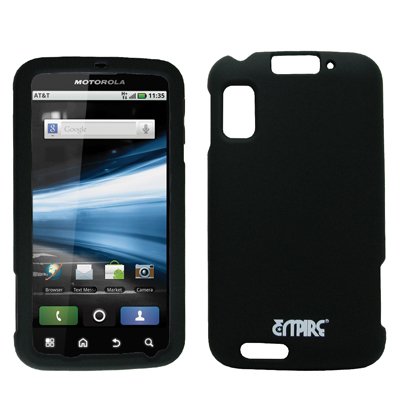 EMPIRE Black Rubberized Snap-On Cover Case for AT&T Motorola Atrix 4G MB860