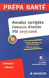 Annales corrig�es concours d'entr�e IFSI 2005-2006