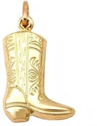 14k Gold Cowboy Boot Charm Western Cowgirl Jewelry