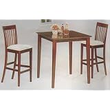 3 Piece Cappuccino Finish Table and Bar Stool by 