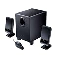 Edifier M1350, 2.1-Soundsystem mit 2x 2W Satelliten und 1x 4,5W Subwoofer, inklusive Fernbedienung, schwarz