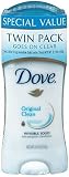 Dove Antiperspirant & Deodorant, Invisible Solid, Original Clean, 2-Count Packages (Pack of 3)