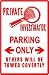 PRIVATE INVESTIGATOR PARKING law search sign