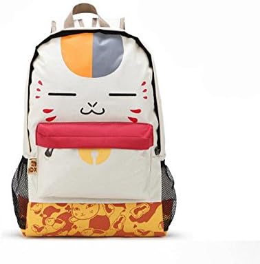 Trendy World Natsume Yuujinchou Mr Cat Backpack Japanese Anime Cartoon Bookbag Cosplay Shoulders Bag (red)