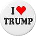 I Love TRUMP 1.25â€ Pinback Button Pin Heart Donald