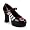 Black-White-Red Patent Queen-55, Maryjane Queen Of Heart Shoes