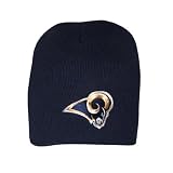 Adult NFL St. Louis Rams Warm Ski & Skate Beanie / Winter Hat - One Size Fits All - Dark Blue