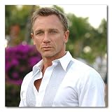 Daniel Craig Color Matte Photograph (12x12 Inches - White Shirt)
