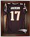 New England Patriots Cabinet Style Jersey Display Case - Mahogany