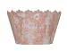 Distressed Gray Pink Floral Garden Cupcake Wrappers - Set of 12 - Liner for Muffins, Treats & Desserts
