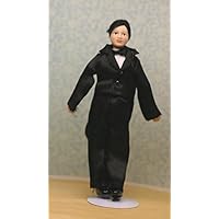 A Victorian Man Porcelain Doll - Dollhouse Miniature
